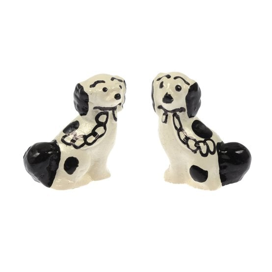 Doll&rsquo;s House Black and White Staffordshire Dogs 2 Pack image number 1