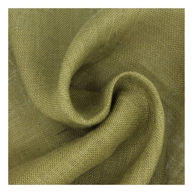 Olive Hessian Fabric by the Metre image number 1