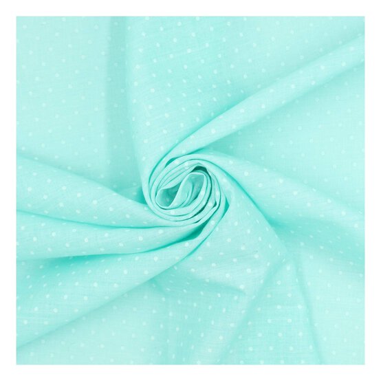 Mint Spot Print Polycotton Fabric by the Metre image number 1