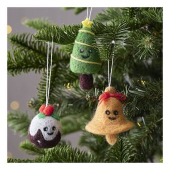 Make Your Own Felt Christmas Decorations Kit 3 Pack