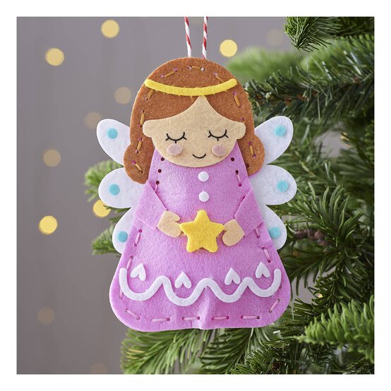 Make Your Own Felt Christmas Angel Decoration Kit image number 1