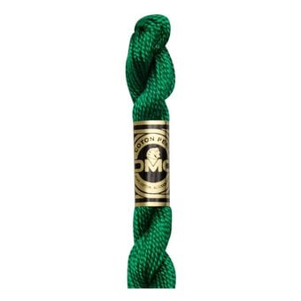 DMC Green Pearl Cotton Thread Size 5 25m (909)