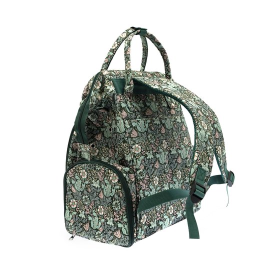 Floral Wood Block Rucksack Craft Bag image number 5