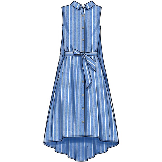 New Look Women's Shirt Dress Sewing Pattern N6654 image number 4