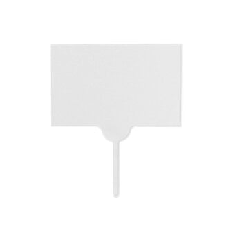 Clear Rectangle Acrylic Cake Toppers 6cm x 7cm 5 Pack image number 2