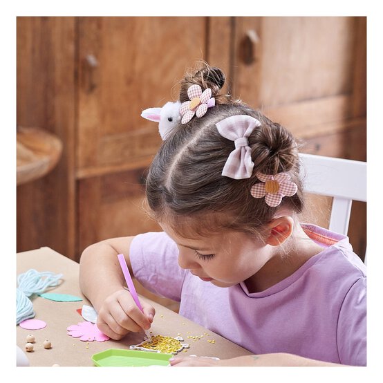 Pink Easter Hair Clips 8 Pack image number 2