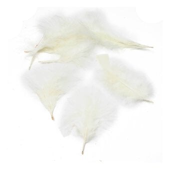 Ivory Marabou Feathers 3g