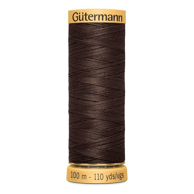 Gutermann Dark Brown Cotton Thread 100m (1912) image number 1