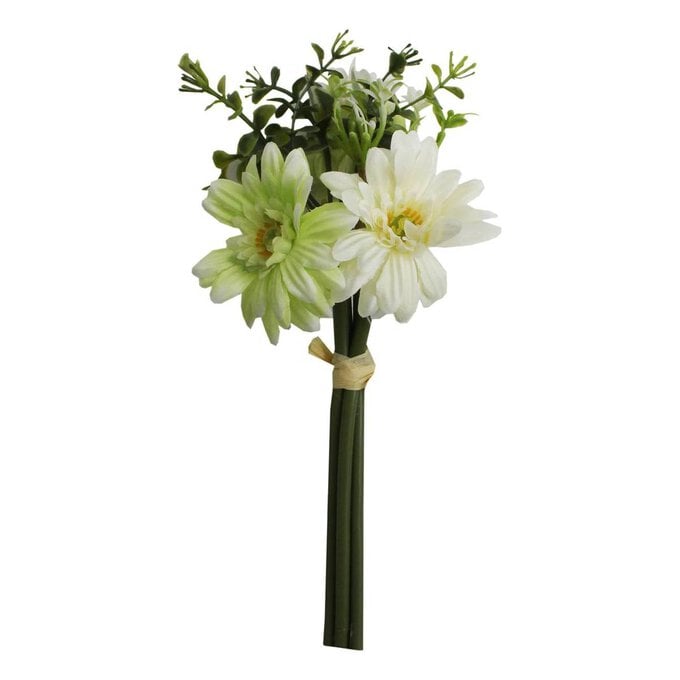 Cream and Green Daisy and Hydrangea Bundle 22cm image number 1