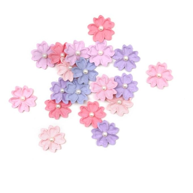 Fairy Sparkle Paper Flowers 20 Pack image number 1