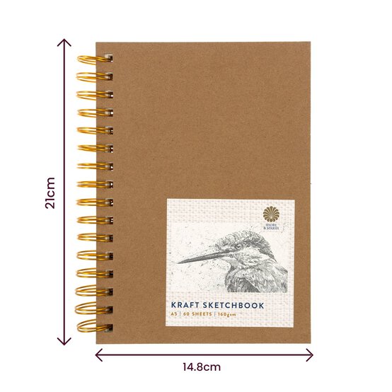 Shore & Marsh Portrait Kraft Sketchbook A5 60 Sheets image number 6
