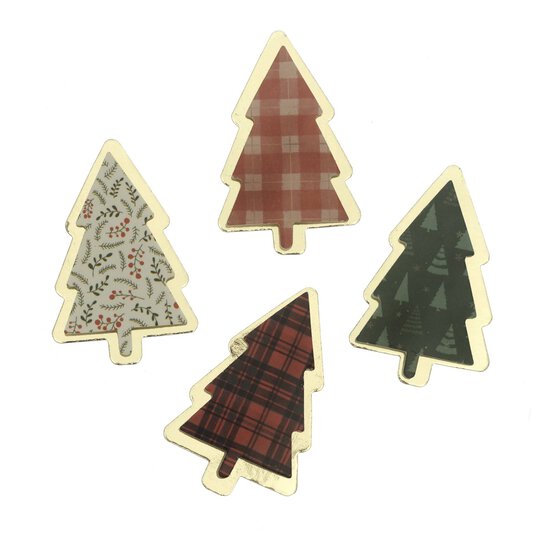 Foil Tree Card Toppers 4 Pack image number 1