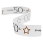 Happy 50th Satin Ribbon 16mm x 4m image number 1