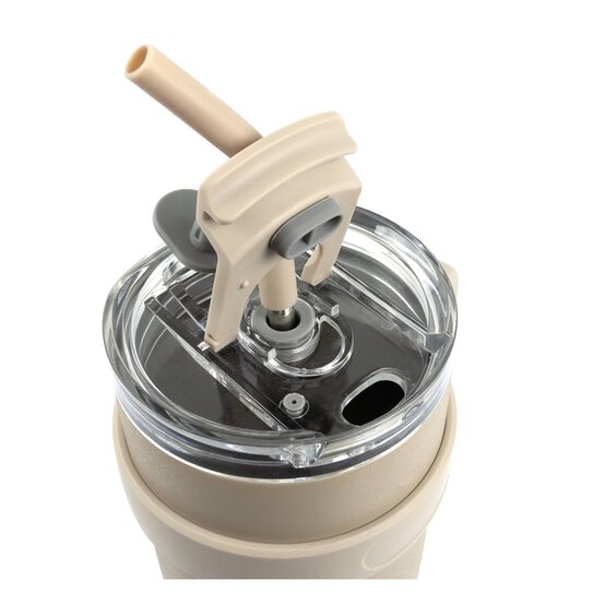 Large Taupe Travel Cup image number 4