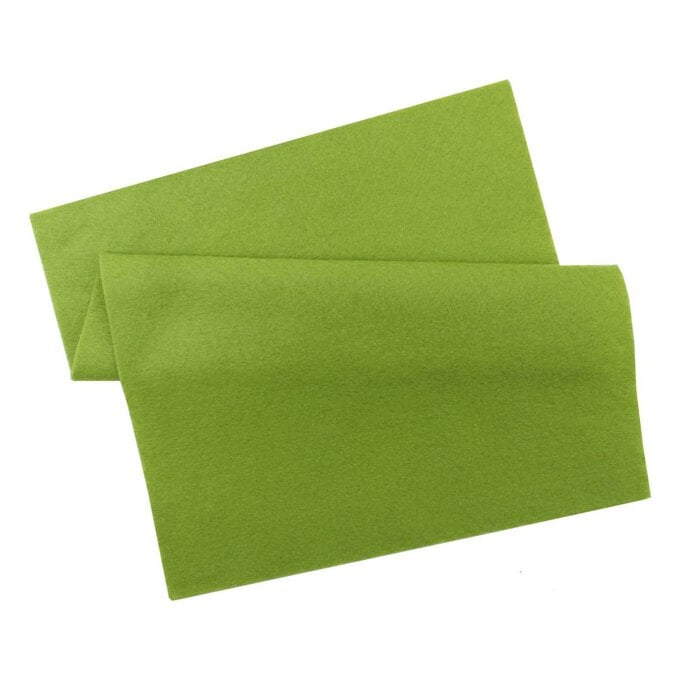 Lime Green Polyester Felt Sheet A4 image number 1
