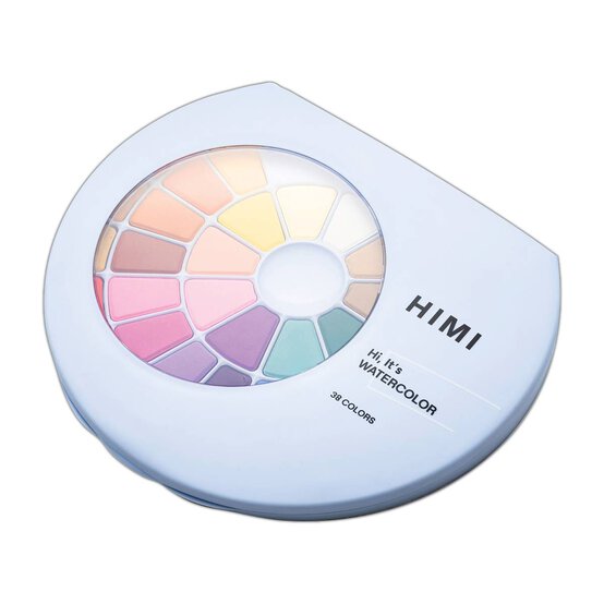 HIMI Blue Solid Watercolour Pan Set 38 Pack image number 5