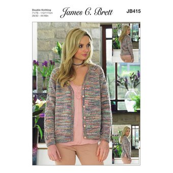 James C Brett DK Ladies Jacket Pattern JB415