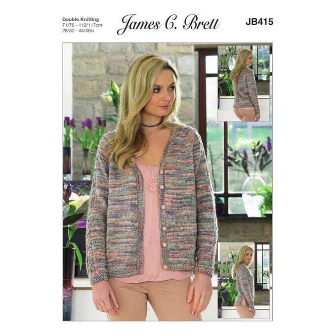 James C Brett DK Ladies Jacket Pattern JB415 image number 1