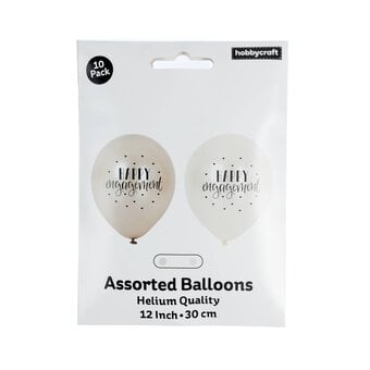 Happy Engagement Latex Balloons 10 Pack image number 4