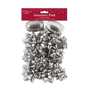 Silver Gift Wrap Accessories Set 14 Pieces