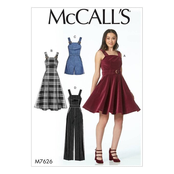 McCall’s Dress and Jumpsuit Sewing Pattern M7626 (12-20) image number 1