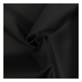 Black Polycotton Drill Fabric by the Metre