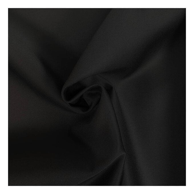 Black Polycotton Drill Fabric by the Metre image number 1