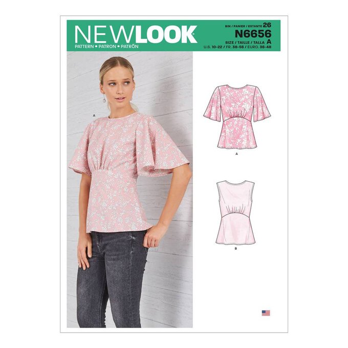 New Look Women's Flared Top Sewing Pattern N6656 | Hobbycraft