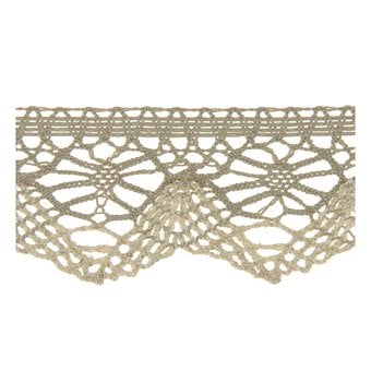 Linen Cotton 60mm Crochet Lace Trim by the Metre