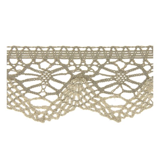 Linen Cotton 60mm Crochet Lace Trim by the Metre image number 1