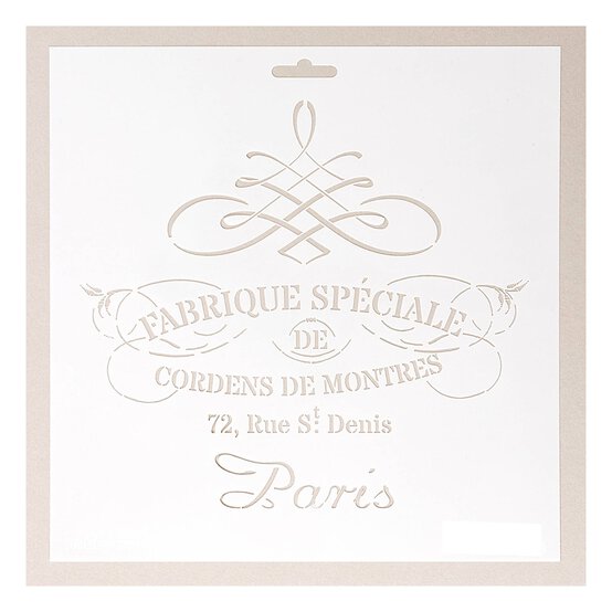 Fabrique Paris Stencil 25cm x 25cm image number 1