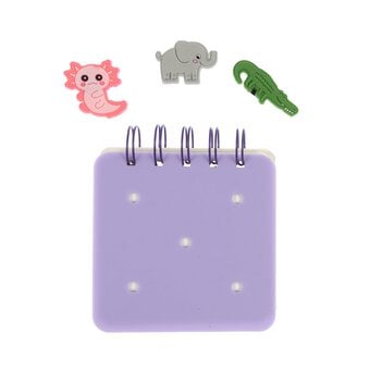 Mini Purple Notebook with Charms