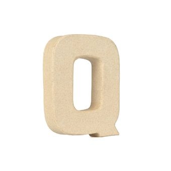 Mini Mache Letter Q 10cm