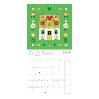 Folk Art by Bee Brown Wall Calendar 2027