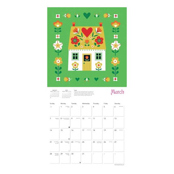 Folk Art by Bee Brown Wall Calendar 2027 image number 2