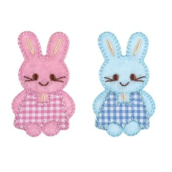 Trimits Check Bunny Iron-On Patches 2 Pack