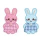 Trimits Check Bunny Iron-On Patches 2 Pack image number 1