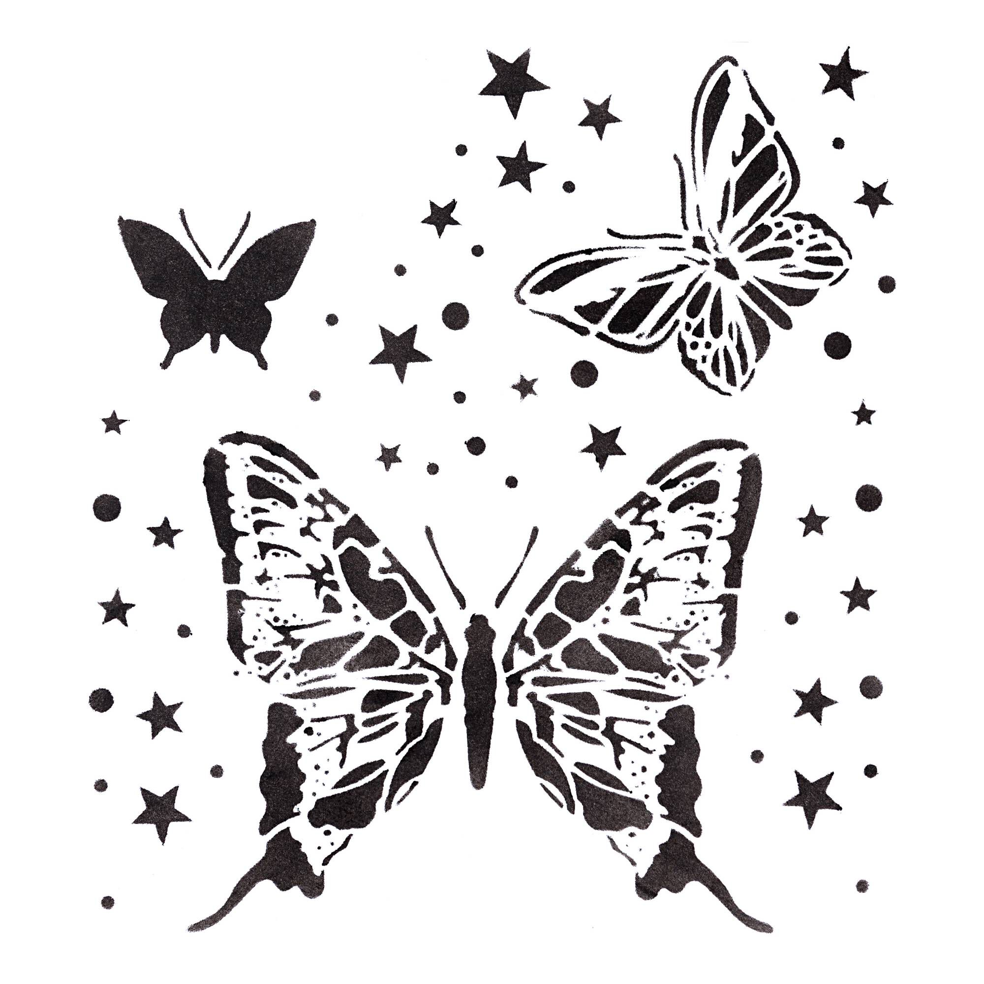 Magical Butterflies Stencil 21cm x 29cm Hobbycraft