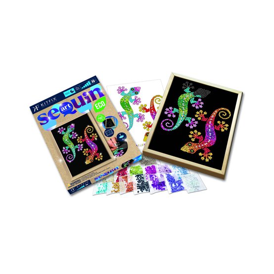 Kitfix Geckos Sequin Art Blue Premium Kit image number 4