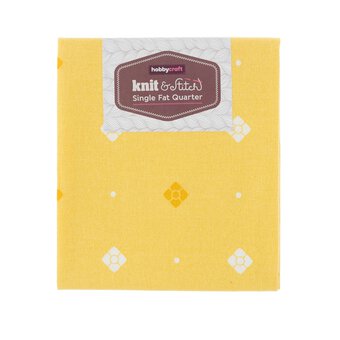 Yellow Little Petal Single Cotton Fat Quarter
