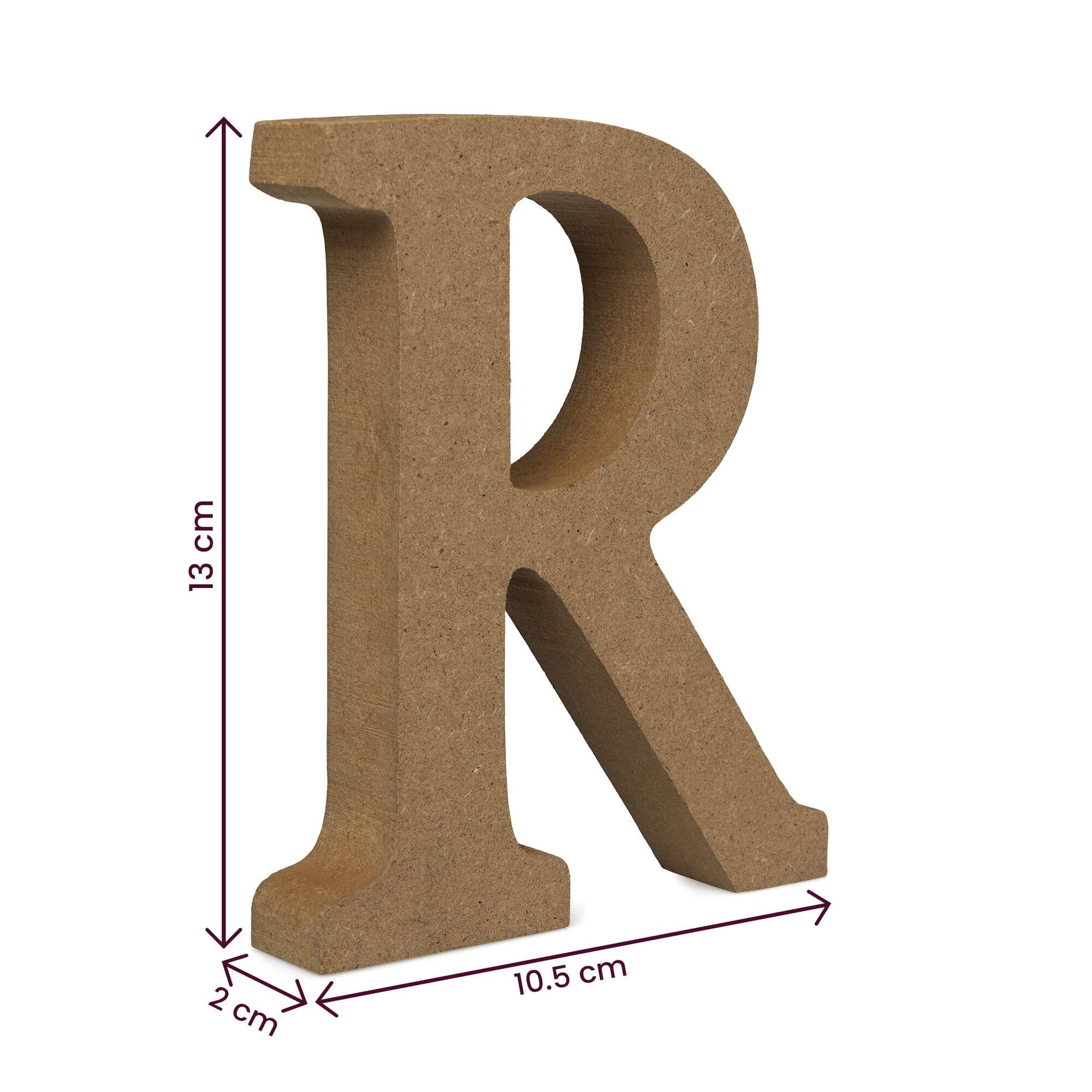 MDF Wooden Letter R 13cm | Hobbycraft