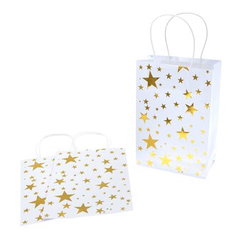 Gold Foil Star Paper Gift Bags 3 Pack 