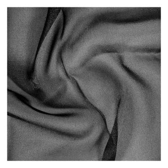 Black Crystal Organza Fabric by the Metre