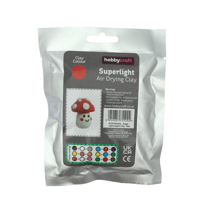 Red Superlight Air Drying Clay 30g image number 1
