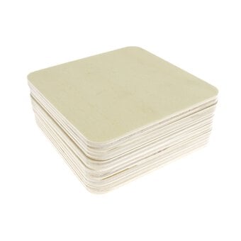 Square Wooden Coasters 6 Pack