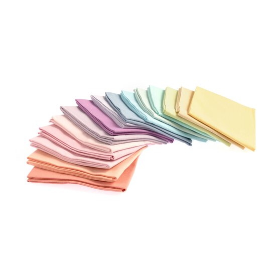Hobbycraft Pastel Cotton Fat Quarters 15 Pack