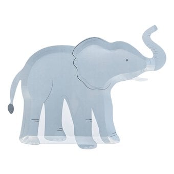 Ginger Ray Elephant Paper Plates 8 Pack 