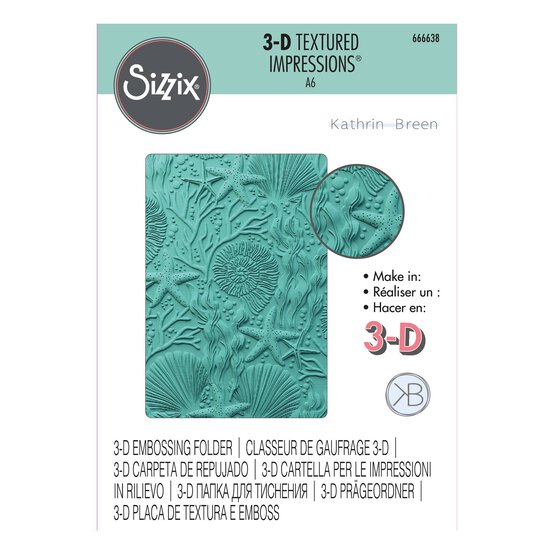 Sizzix Under the Sea 3D Textured Impressions Embossing Folder A6 image number 1