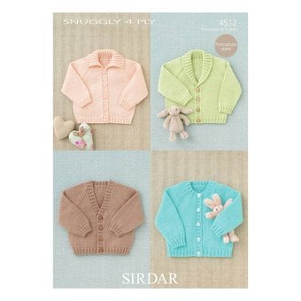 Sirdar Snuggly 4 Ply Cardigans Digital Pattern 4512