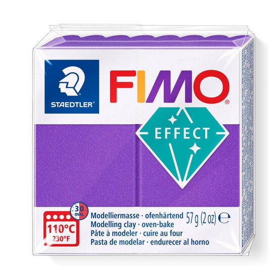Fimo Effect Metallic Lilac Modelling Clay 57g image number 1
